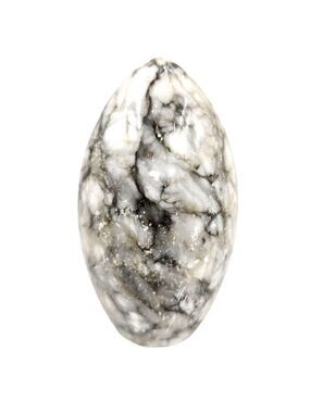 Egg Shaped 6 inch Marble Stone, Decorative Bookshelf item or office paper weight